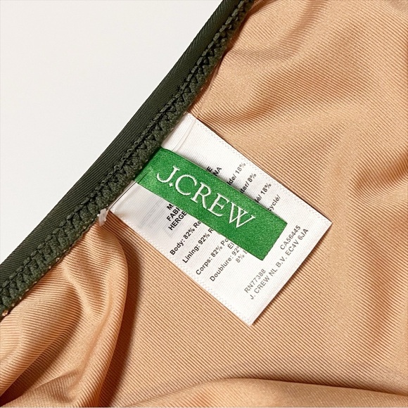 J. Crew High Support Cross Back One Piece Swimsuit 14 sage‎ green minimalist - Picture 7 of 10
